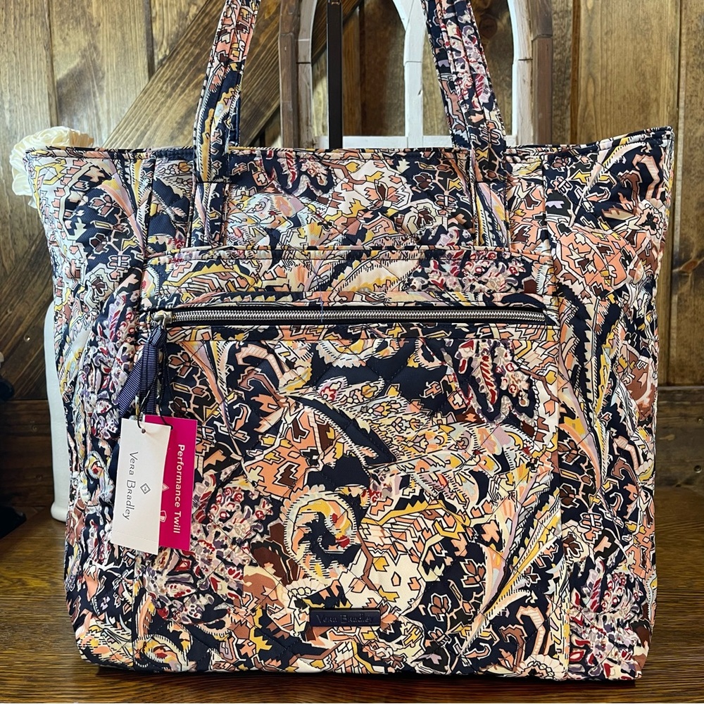 Vera Bradley Tangier Paisley Large Vera Tote Shoulder Bag New NWT